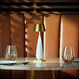 CORDIVA Cordless Table Lamp, Brass Rechargeable Dimmable LED Desk Lamp