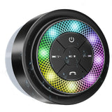 ssouwao Bluetooth Shower Speaker, IP67 Waterproof Portable Speakers with Suction Cup, Lights Show, Built-in Mic, Mini Speaker for Bathroom Travel Pool Beach, Gift Ideas for Christmas