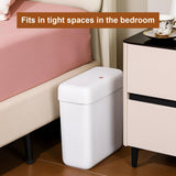 funest 2 Pack Bathroom Trash Can with Lid, 3 Gal/12 L & 2.7 Gal/10L Garbage Can with Pop-Up Lid