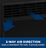 GE 6,000 BTU Electronic Window Air Conditioner, Black Compact AC Cools Rooms up to 250 sq ft, Digital Controls with Remote, Energy Saver Mode, 24Hr Timer, Easy Install Kit Included