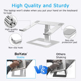 Laptop Stand, Ergonomic Aluminum Height Adjustable Computer Stand Laptop Holder for Desk