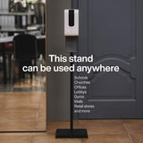 Luxton 2 Pack Automatic Hand Sanitizer Dispenser/Soap Dispenser - Sanitizing Station - Floor Stand, Drip Catcher - Touchless Auto Sensor, Refillable 1200ml Bottle - Portable White