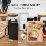 Nelko Label Maker Machine with Tape, P21 Label Printer with 3 Tapes, Black