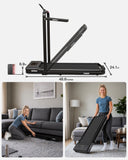 Superun Walking Pad Treadmill with Incline and Handle Bar, 3.0 HP Foldable Treadmills 300LBS Capacity Folding Walking Pad 3 in 1 Under Desk Treadmill Remote Control with APP, Black