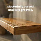 Minimalist 24″Floating Teak Shower Bench: Warm, Easy to Install (No Tile!), Holds 670 lbs for a Modern Bathroom.