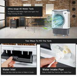 ARLIME 3450CFM Commercial Swamp Cooler, 12 Gal Water Tank, 3 Wind Speeds, 100° Oscillation, Evaporative Air Cooler for Large Room, Garage, Warehouse, Restaurant, Outdoors