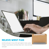 Foldable Lap Desk Laptop Table with Cushion for Bed Sofa Study Khaki