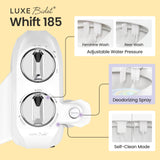 WHIFT 185 Bidet Dual Nozzle, Built-In Deodorizing Spray, Non-Electric Bidet Attachment For Toilet Seat, Easy Slide-In Install, Cold Water, Rear & Feminine Wash, LUXE Bidet (Chrome)
