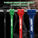 WIKDAY Resistance Bands, Pull Up Assistance Bands, Workout Bands, Heavy Exercise Bands Set with Door Anchor, Elastic Bands for Body Stretching, Training at Home/Gym for Men & Women