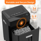 Locksworth Heavy Duty Paper Shredder, 24-Sheet Cross-Cut Shredder, P-4 Security with 8.9 Gal Pull-Out Bin