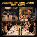 SKEOS Electric Wine Opener, Needle Piercing Vacuum Wine Bottle Opener for Smooth Extraction, No Cork Damage, Vacuum Seal Freshness, Perfect for Wine Lovers, Black