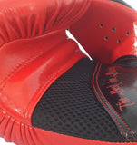 Ringside Apex Bag Gloves, IMF-Tech Synthetic Boxing Gloves with Secure Wrist Support, Ideal for Men and Women, Red, L/XL Ringside
