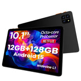 Tablet: 10 Inch Tablet, Android 15 Tablets, 12GB RAM 128GB ROM, Octa-core Processor