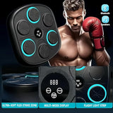2025 Intelligent Music Boxing Machine for Adults,Black Music Workout Machine with Smart Display Screen Punching Machine, Electronic Boxing Trainer with Boxing Gloves