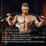 Heavy Jump Ropes for Fitness 5LB, Weighted Adult Skipping Rope Exercise Battle Ropes for Men & Women, Total Body Workouts, Power Training in Gym to Improve Strength and Building Muscle(1.5''9.2 ft) Proud Panda