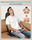 COMFIER Shiatsu Back Massager with Heat, Kneading & Vibration,Massage Chair Pad for Back Relief deep,Chair Massager for,Hip,Heated seat Cushion,Home Office,Gifts for Women Men,Dad,Mom