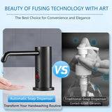 Automatic Soap Dispenser Touchless for Kitchen and Bathroom, Sink Built in Commercial Electric Soap Dispenser,Upgraded Infrared Sensors Brass Material, with Bottle and Pump 33.81oz/1000ml