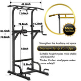 BangTong&Li Power Tower, Pull Up Bar Dip Station/Stand for Home Gym Strength Training Workout Equipment (Black)