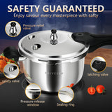 6.34QT Stainless Steel Pressure Cooker, Heavy Duty Commercial Grade, Fast Cooking, Multi-Purpose, Induction & Gas Compatible,olla de presion,para cocinar,instant pot