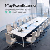 YealinkSP96 Bluetooth Speakerphone with (1308173) Dongle Support Daisy-Chain 26H Talk Time Teams Certified 65mm Conference Speaker and 6 Microphones Array LCD Screen Smart AI Noise-Canceling