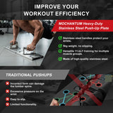 MochantumMultifunctional Push Up Board Heavy Duty 304 Stainless Steel Home Gym Equipment No Deformation High Intensity Chest workout for men and women
