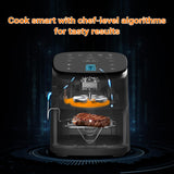 Tastee Air Fryer Lite, 8-in-1 Compact 5.5QT Oven with Single-Sensor Smart Probe, 450°F Digital Dehydrator, 24 One-Touch Presets