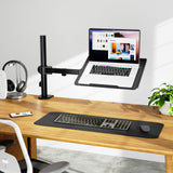 Laptop Tray Desk Mount for 1 Laptop Notebook up to 17 inch, Fully Adjustable, 22 lbs Capacity WALI