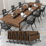 6 Pack Conference Room Tables,Folding Conference Tables,Modern Portable Modular Conference Table with Silent Wheels