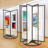 Movable Folding Display Rack,Portable Art Display Stand 60x160cm - Lightweight Freestanding Easel for Calligraphy