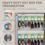 120 Key Lock Box Smart Key Organier Cabinet with Keypad & App for Office