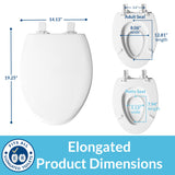 Mayfair NextStep Toilet Seat with Built-In Potty Training Seat, Slow-Close, Removable that will Never Loosen, ELONGATED, White