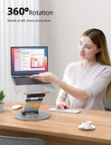 Nulaxy 18" Height Telescopic 360 Rotating Aluminum Laptop Stand Desk Silver