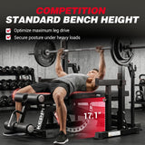 Adjustable Weight Bench, Commercial Grade 1200LB Workout Bench Press Set for Home Gym Strength Training Exercise, Incline Bench with 12+3 Adjustable Backrest&Seat Positions for Full Body Fitness