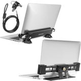 AboveTEK MacBook & Surface Laptop Locking Station with Combo Lock Cable Bundle with Premium Aluminum MacBook Security Lock with High-Security Copper Cylinder
