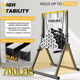 DOBESTS Power Tower Pull Up Bar Free Standing, Adjustable Foldable Pull Up Station, Home Gym Strength Training Equipment 700LBS(011,yellow)