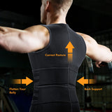A+ Choice Sauna Vest Waist Trainer for Men - Mens Sauna Suit Large Sweat Belt Body Shaper for Gym Workout Exercise Faja Para Hombre Size Large