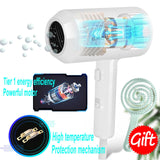 Hotel Wall Mounted Hair Dryer for Bathroom,Restroom Professional Blow Dryer,with Stand Rack,Specialised Motor for Salon,Fast Drying - Gifts【Massage Comb,Screws+ Adhesive】 110V