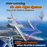 AIGIMU RC Airplane, RC Plane Ready to Fly, 2CH C-17 Remote Control Airplane with 6-axis Gyro Stabilizer Globemaster III Military Transport Aircraft for Beginners Boys Kids Adults