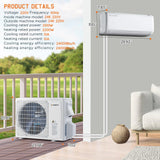 Albott 24000 BTU Mini Split Air Conditioner and Heat Pump, Ductless Inverter System, SEER2 19, 208-230V, Cools & Heats Rooms up to 1500 Sq.Ft, Energy Efficient with Self-Cleaning