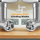 Facelle Electric Meat Grinder for Home Use #5, Powerful Motor 2000W Max (300W rated), SUS Blades & 3/5/7mm Grinding Plates,Sausage Stuffer & Kubbe Kit, Food Grinder for Burgers, Kibbeh, Beef Sticks