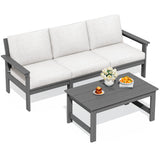 SERWALL HDPE Outdoor Patio Furniture Set Outdoor Couch