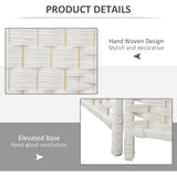 Room Divider 3 Panel, 6FT Tall Folding Privacy Screen, Freestanding Hand-Woven Partition for Room Separation with 360°