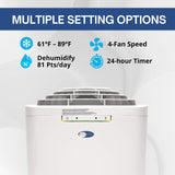 Whynter ARC-110WD 11,000 BTU (5,900 BTU SACC) Portable Air Conditioner, White