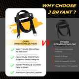 Leather Neck Harness for Weight Lifting – Adjustable Head Strap with Heavy-Duty Steel Chain & Microfiber Padding – Neck Exerciser for Bodybuilding, Boxers & Gym Workout (Black)