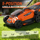 MAXLANDER 20V 13 Inch Electric Lawn Mower and 12 Inch Cordless Weed Wacker and 600CFM Cordless Leaf Blower Combo, Cordless Lawn Mower Set with 2 x 4.0Ah & 2 x 3.0Ah Batteries and Dual Chargers