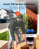 ACEBELL Smart Wireless Doorbell with Camera and 5-inch Monitor, WiFi Video Doorbell Intercom System with PIR Motion Detection, APP Control, Local Storage, No Subscription, Night Vision