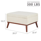 Tbfit 65" W Loveseat Sofa with Ottoman Coffee Table, Mid Century Modern Love Seat Couches for Living Room, Button Tufted Upholstered Small Couch for Bedroom,Easy to Install Love Seats Furniture, Beige