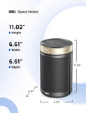 Space Heater, Portable Electric Heaters for Indoor Use with Thermostat, Digital Display, 1-12H Timer, Eco Mode Dreo