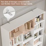 Triple Wide Bookshelf, 6 Tier Large Bookshelf, Bookcase with 17 Open Display Shelves