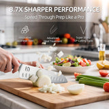 KnifeSaga Kitchen Knife Set 14 Piece Premium Japanese High Carbon Stainless Steel Knife Block Sets with Built-in Sharpener, Razor Sharp Knives Set